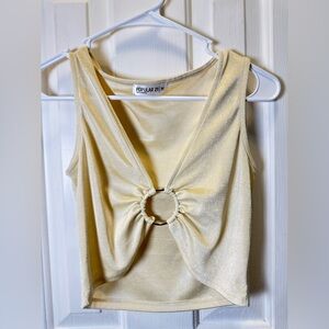 Y2K Hot girl Ring Detail Women's crop Top